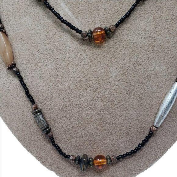 ESMOR Dual Strand Beaded Necklace - Picture 3 of 8